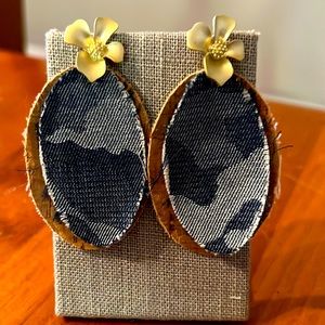 Denim earrings